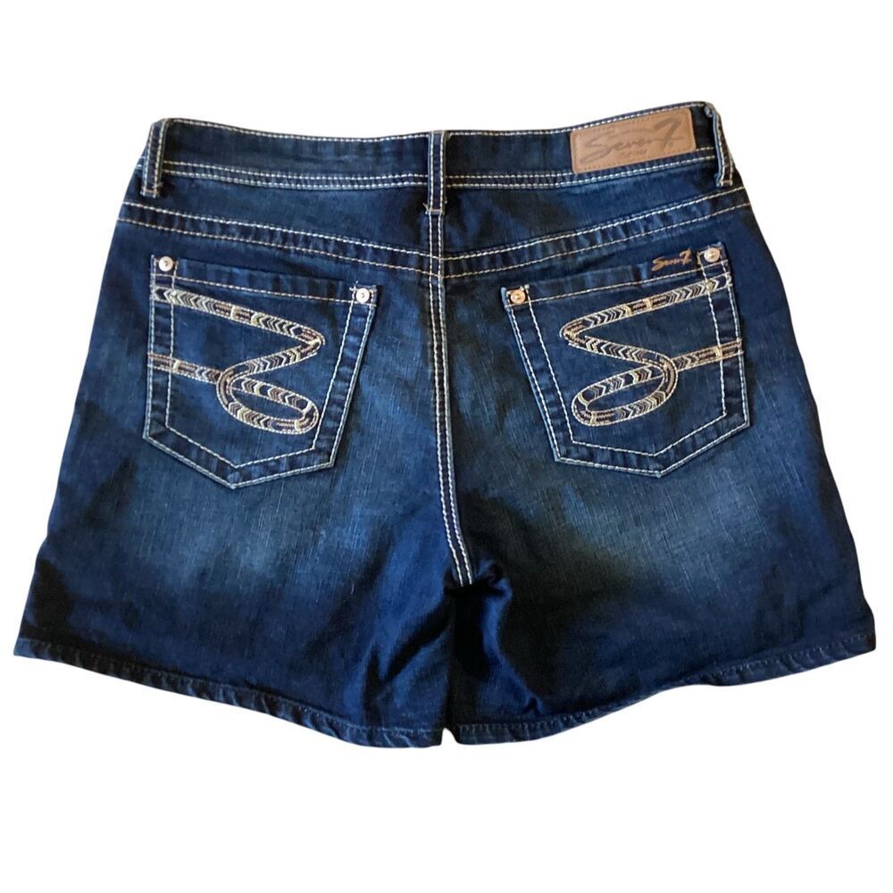 Seven 7 Denim Shorts Dark Wash Women's Size 12